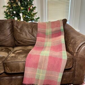 Vintage Pure Wool Throw Blanket, Patio, Blanket Ladder, Holiday Decor, Farmhouse